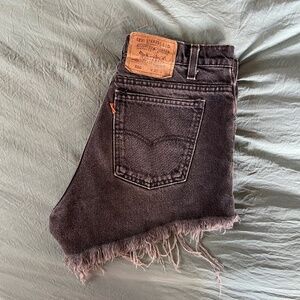 Levi’s high rise denim shorts